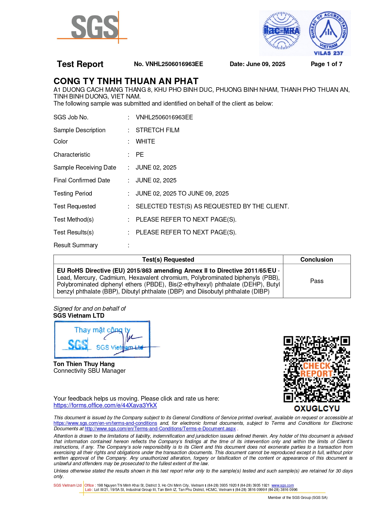 CÔNG TY TNHH THUẬN AN PHAT